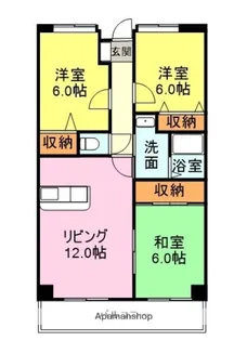 アンソレイエ【102号室】の間取り
