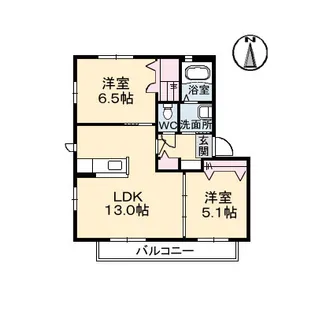 シャーメゾン楠乃 参番館【2階】の間取り