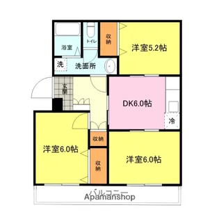 ロイヤルコート一の宮【306号室】の間取り