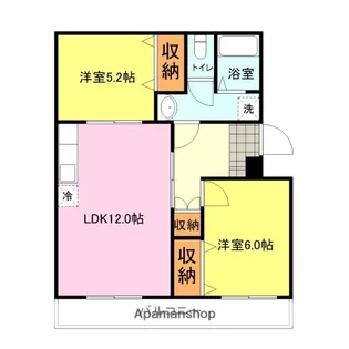 ロイヤルコート一の宮【507号室】の間取り