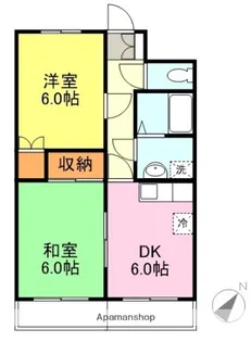 稗田アカマツハイツ【304号室】の間取り