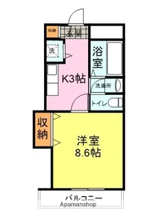 ペルソナ新下関【2階】の間取り