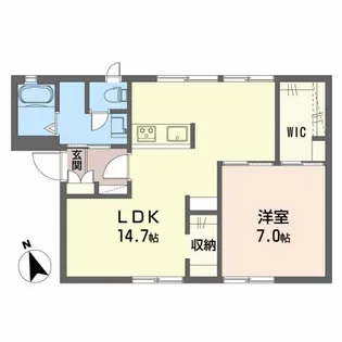 シャンティー B棟【0102号室】の間取り