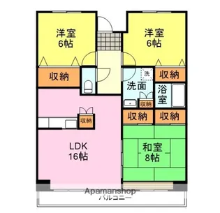 やまもも館【303号室】の間取り