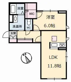 シャーメゾン マウント・バーノン【1階】の間取り