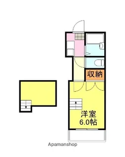 アルヴィータ綾羅木【105号室】の間取り