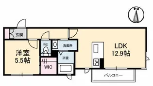 シャーメゾンヒルズ【2階】の間取り