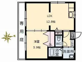 グランジュール綾羅木【1階】の間取り