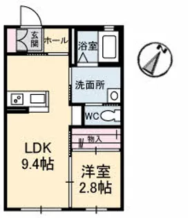 シャーメゾンYOUK【1階】の間取り
