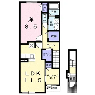 カルム 高砂【2階】の間取り