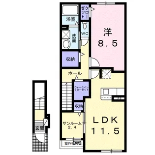 カルム 高砂【2階】の間取り