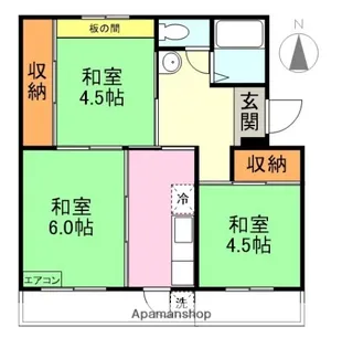 松原団地A棟【102号室】の間取り