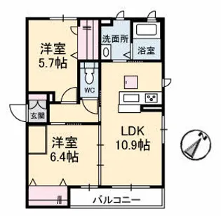 シャーメゾンジュール【1階】の間取り