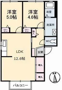 ディアス宮尾【0201号室】の間取り