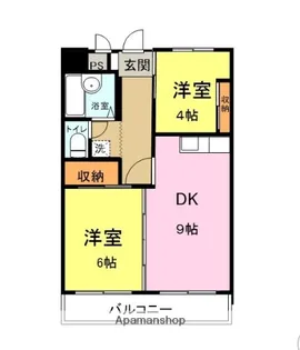 ウエストビレッジ【203A号室】の間取り