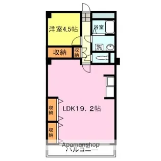 コートハウス下関岬之町【7階】の間取り