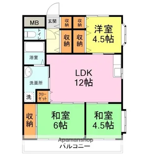 KAME HOUSE【202号室】の間取り