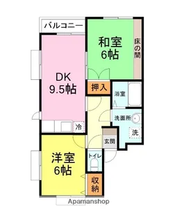 ハイツヒマワリ(向日葵館)【101号室】の間取り