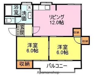 ビレッジ宝町B【3階】の間取り