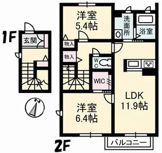シャーメゾン リヴィエール【2階】の間取り