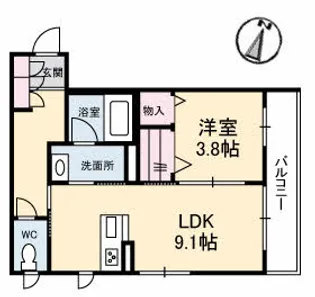 GRANTAGE下関Ⅵ【2階】の間取り