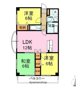 コスモビレッジ安岡【101号室】の間取り