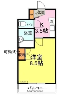 パラディアン一の宮【203号室】の間取り