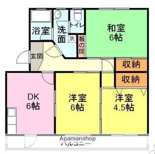 サンハイツ森本2号館【401号室】の間取り