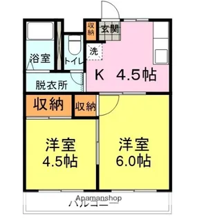 コーポ弥生【202号室】の間取り