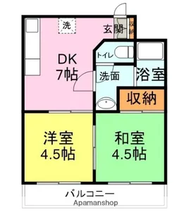 ワンモア2ビル【4階】の間取り