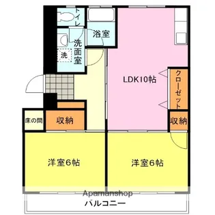 志満マンション【402号室】の間取り