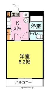 ピュアキャッスル【405号室】の間取り