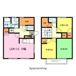 下村タウンハウスⅡ【108号室】の間取り