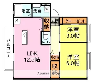 サンヒルズYAMANO【2階】の間取り