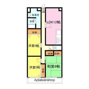 グランド・アイ勝谷【102号室】の間取り