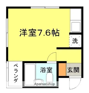 コーポ山の田東【205号室】の間取り