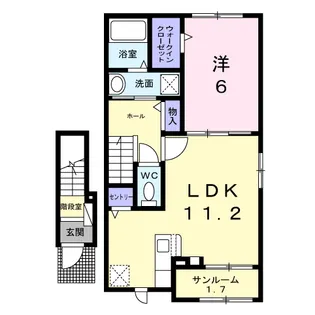 クナワイ スプリングスA【2階】の間取り