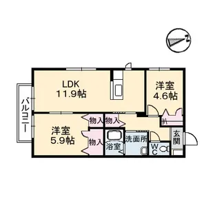 シャーメゾンスマイルアイ【1階】の間取り