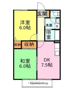 カーサデルマ【201号室】の間取り