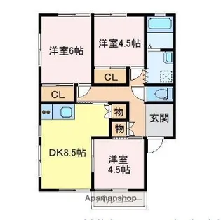 ロイヤルハイツB棟【201号室】の間取り