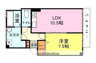 富任シーコーポラス【6-10号室】の間取り