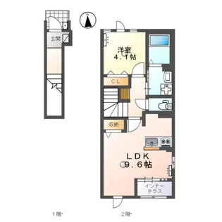 クローバー・サーティ【2階】の間取り