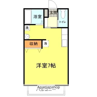 ルーデンス吉見【201号室】の間取り