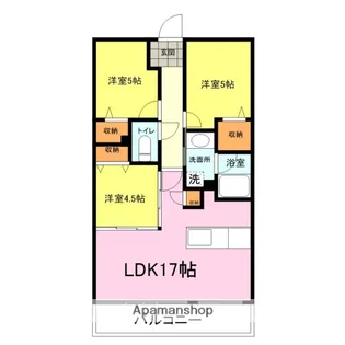 グランフォーレ長府侍町【203号室】の間取り