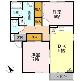 セジュールくらま B棟【1階】の間取り