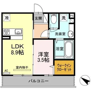 ヴィルセイン 潮彩 B棟【3階】の間取り
