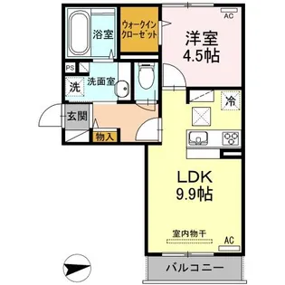 リヴェール コート【1階】の間取り