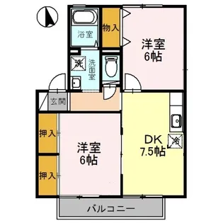 リヴェール A棟【2階】の間取り