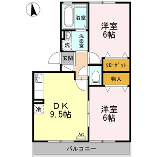 コンフォールⅡ号館【3階】の間取り