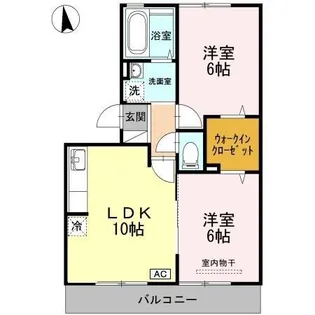 コージーコートK【2階】の間取り